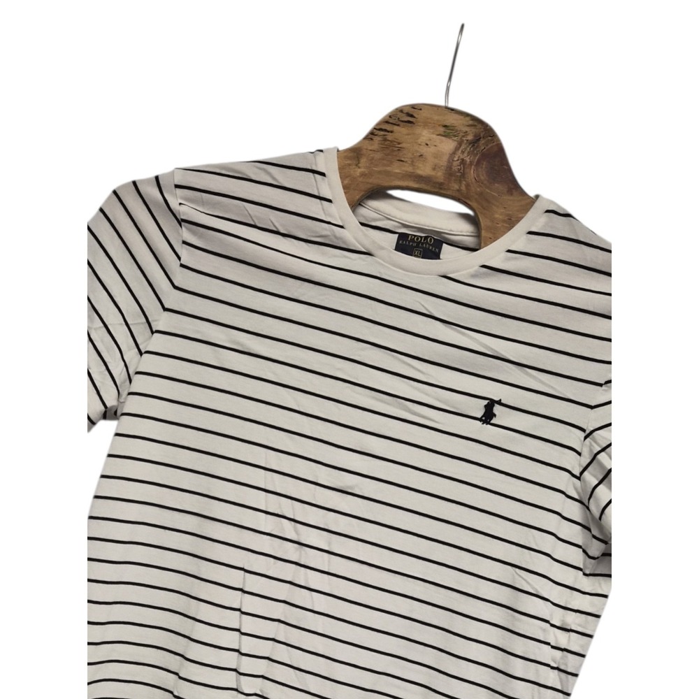 Polo Ralph Lauren Striped T-Shirt Navy Blue White Party Beach XL